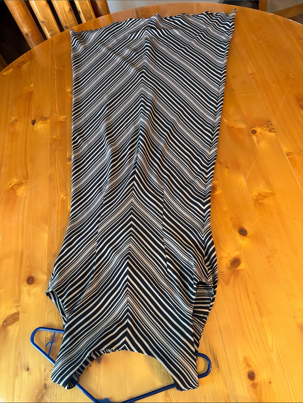 Studio I ~ Black & Tan Chevron Striped Sleeveless Dress
